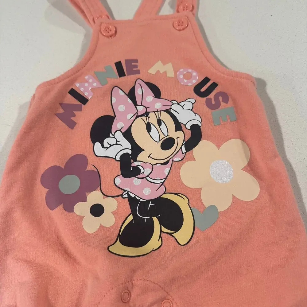 Disney Baby Minnie Mouse Baby Girl 3/6 M Romper - Picture 2 of 5